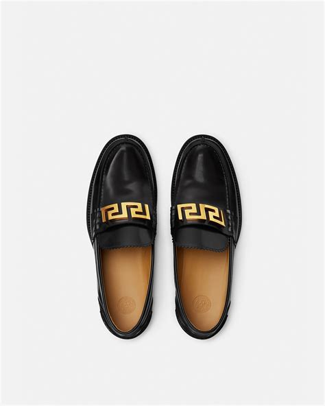 versace loafers shoes for sale|Versace greca loafers male black.